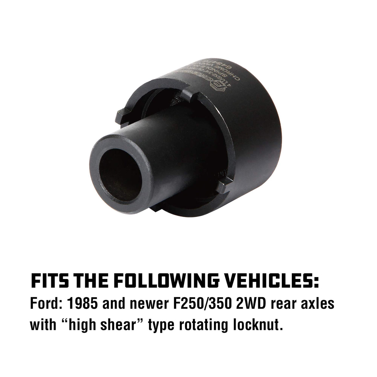 Powerbuilt socket in use on Ford rear axle demonstrating correct fit and safer nut removal