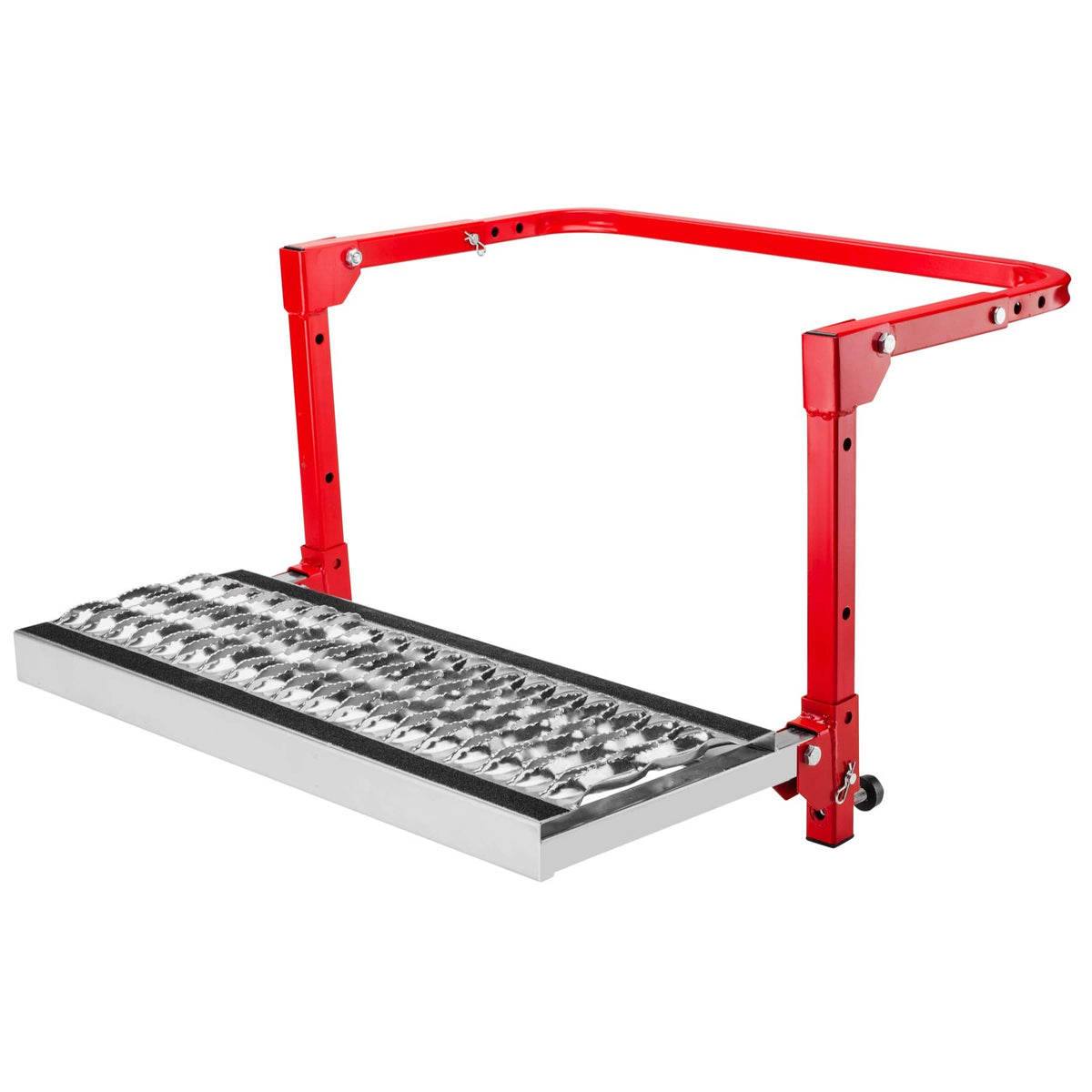 Powerbuilt front view showing stable platform and large step surface for safe access