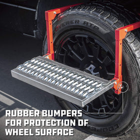 Powerbuilt stowed in truck box illustrating space-saving convenience and readiness