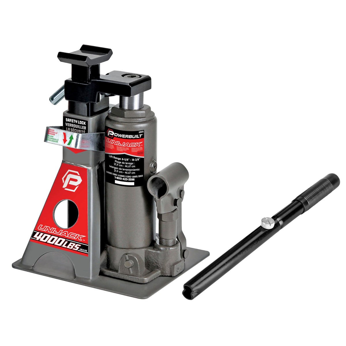 Powerbuilt UniJack lifestyle garage scene illustrating convenient home maintenance benefit