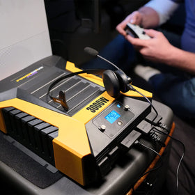 PowerDrive close-up of AC outlets USB-A and USB-C ports for fast charging