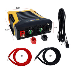 PowerDrive powering a camper microwave and TV showing campsite convenience