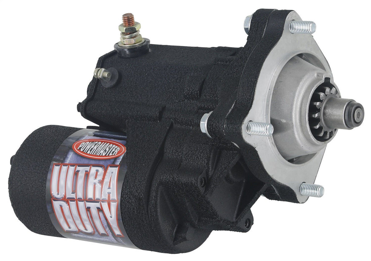 Powermaster 9051 front view showing black wrinkle finish and durable construction benefit