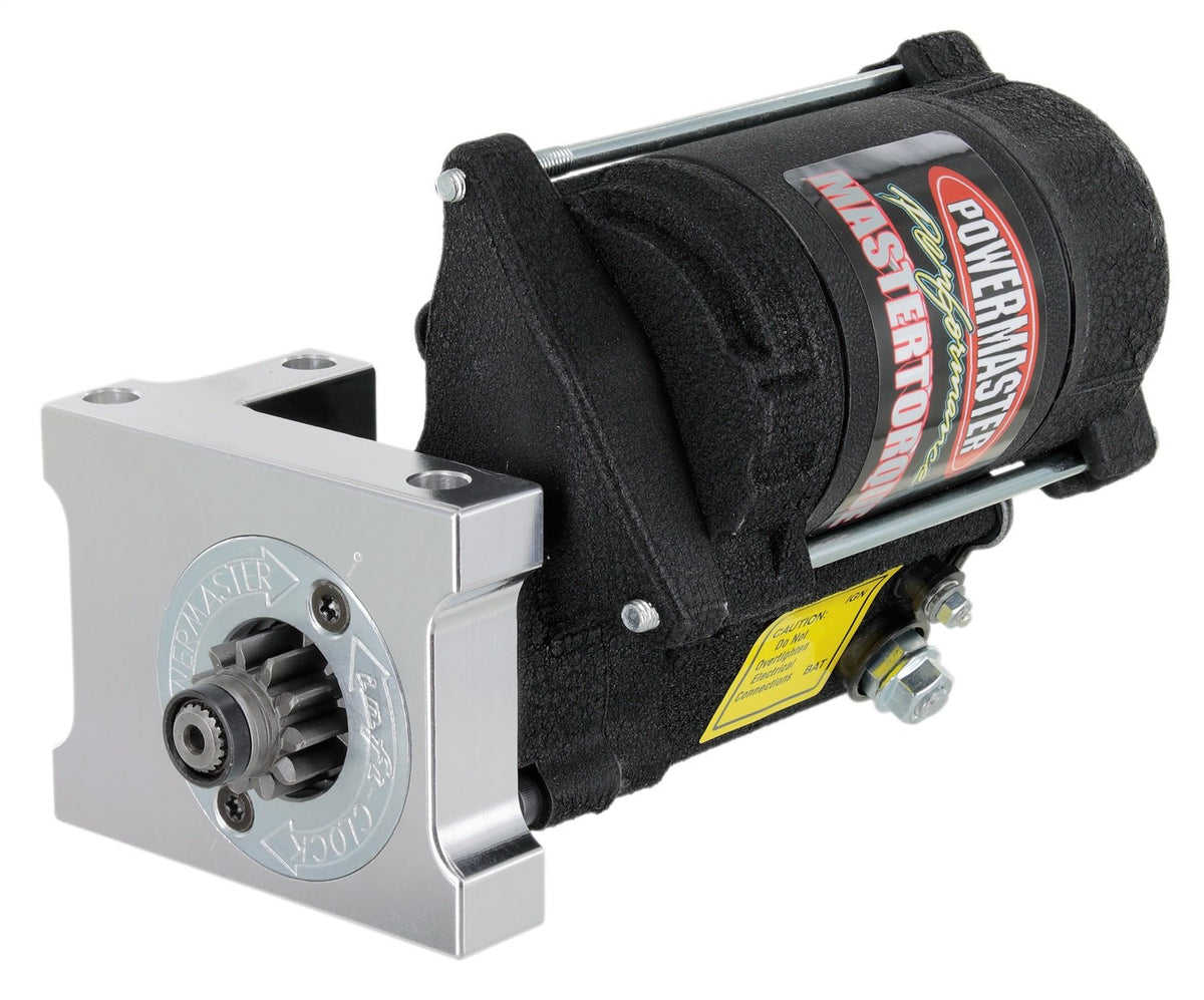 POWERMASTER 9612 front view starter motor showing mounting points and reliable fit