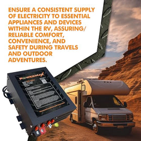 PowerMax PM3-100LK installed in an RV cabinet demonstrating space-saving replacement compatibility
