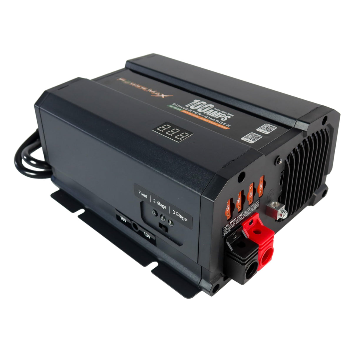 PowerMax PM3-100LK side profile highlighting compact cooled housing for efficient heat management