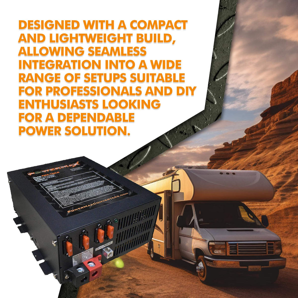 PowerMax PM4-100A product label with specifications for quick system compatibility checks