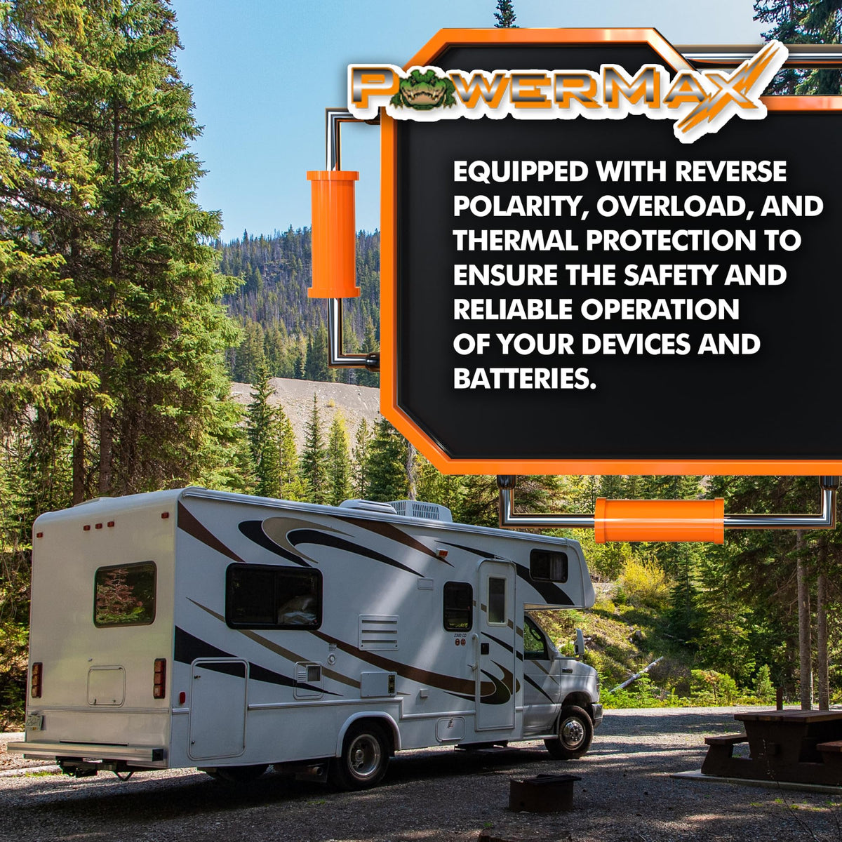 PowerMax PM4-55A product label and specifications for correct setup and safety