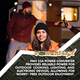 PowerMax PM4-55A alongside a lithium battery demonstrating compatibility when configured properly