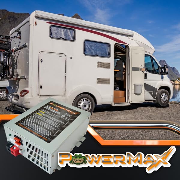 PowerMax PM4-60A connected to a lithium battery showing compatible hookup and safer charging control