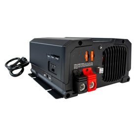 PowerMax PM4-60A wiring connections close-up illustrating neat cable routing and reliable hookups