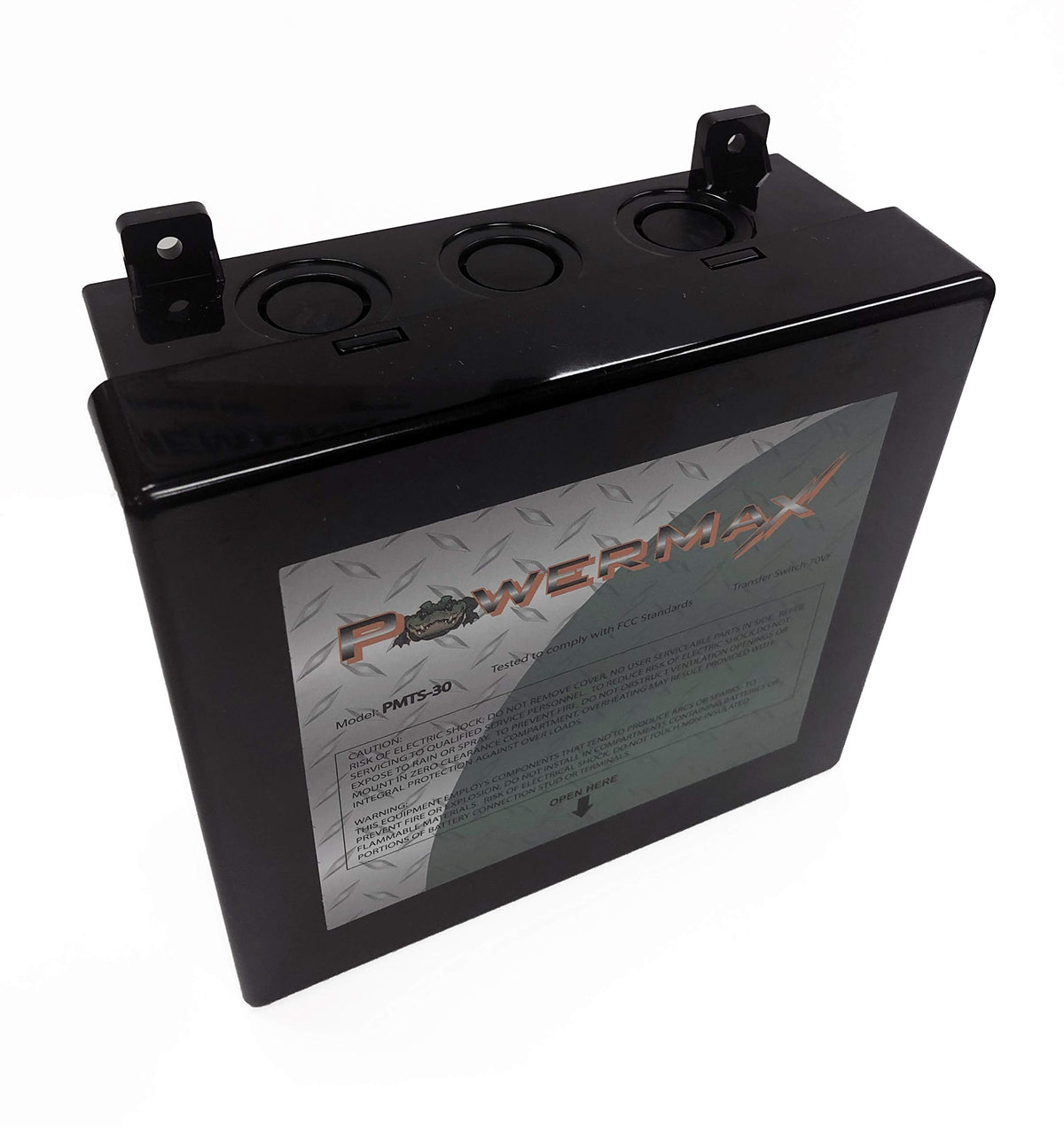 PowerMax PMTS-30 close-up of wiring terminals and labels for safe professional installation