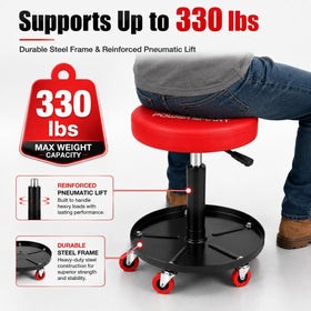 PowerSmart close-up of padded seat highlighting comfort for long tasks