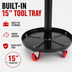 PowerSmart pneumatic height lever showing easy 18 to 23 inch adjustment