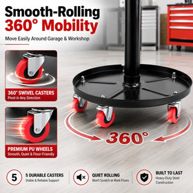 PowerSmart roller seat in garage setting improving workflow and posture