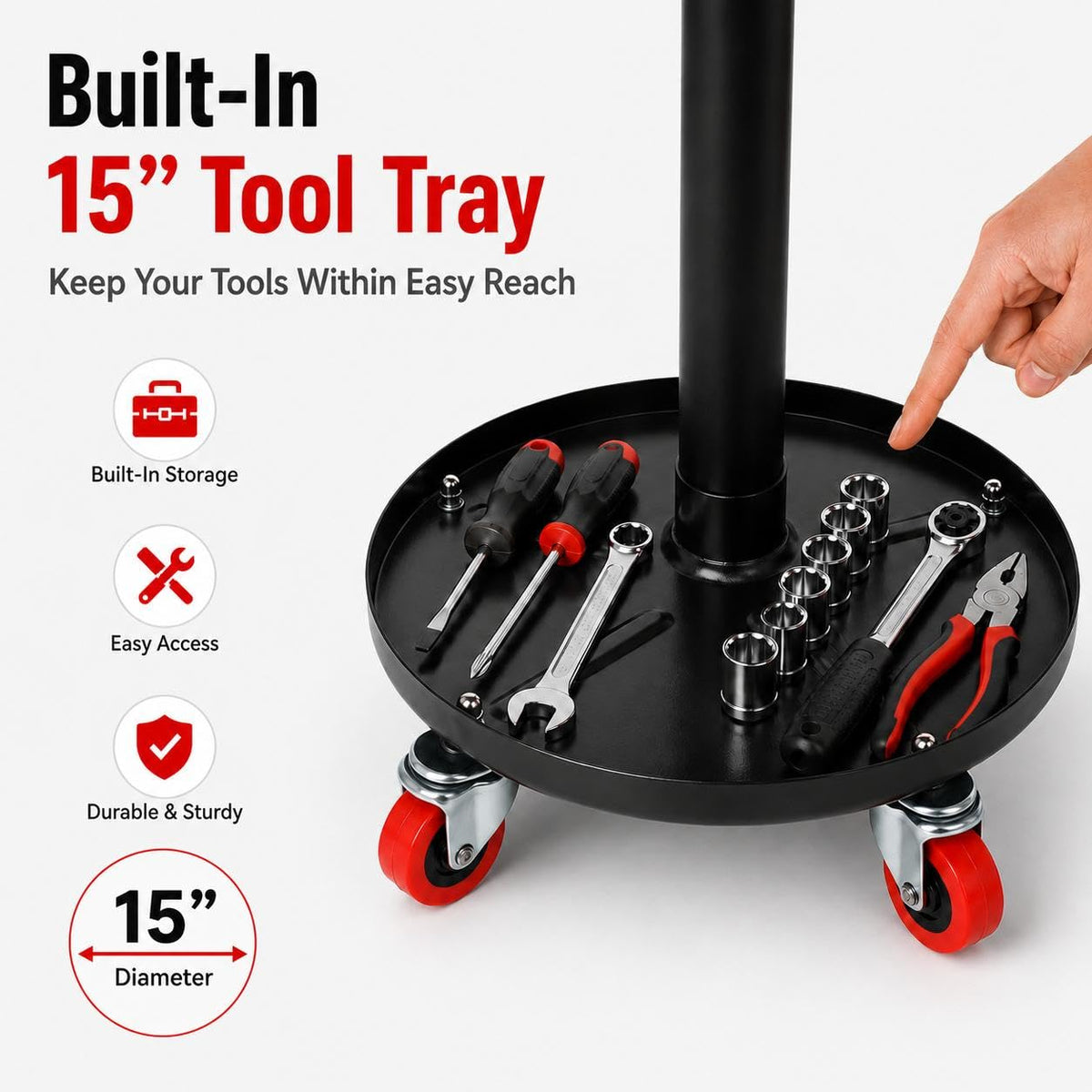 PowerSmart tool tray top-down view showing organized storage for sockets and wrenches