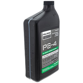 Powersports Authority Polaris oil bottles close-up showing PS-4 label and correct viscosity
