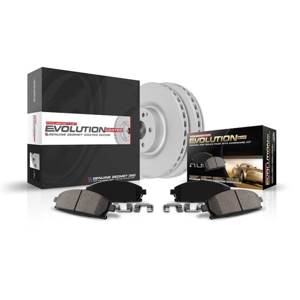 PowerStop kit packaging showing complete rear brake set and benefit of complete replacement