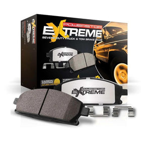 PowerStop front packaging showing Z36 kit and included hardware, clear vehicle fitment benefit
