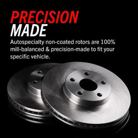 PowerStop rear kit installed on hub illustrating restored braking performance
