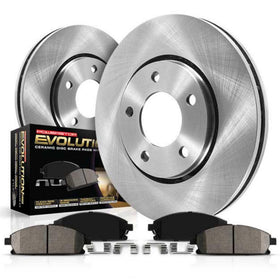 PowerStop KOE098 box showing full rear kit and easy bolt-on benefit