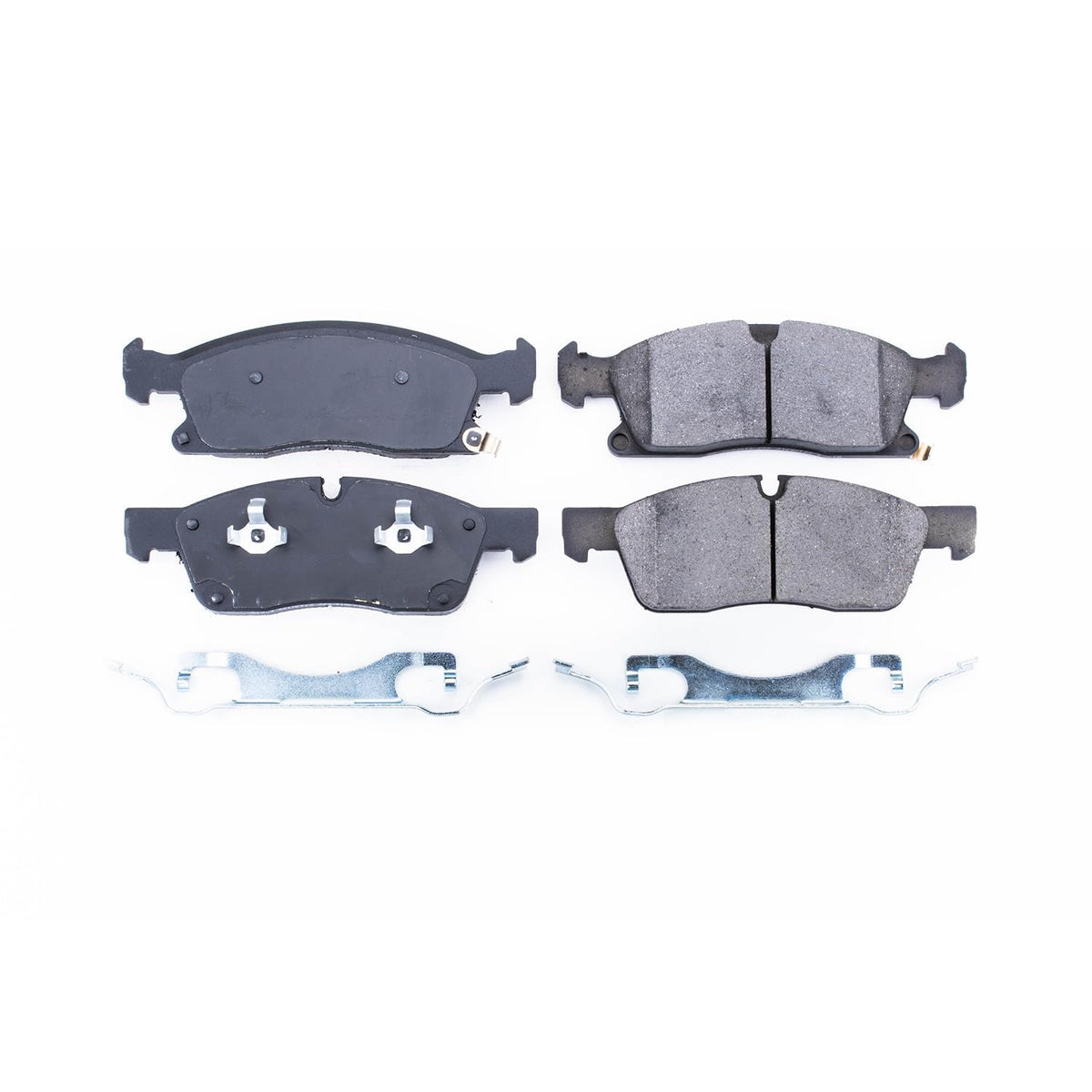 PowerStop pad close-up showing Z17 ceramic surface texture for consistent, low-dust braking