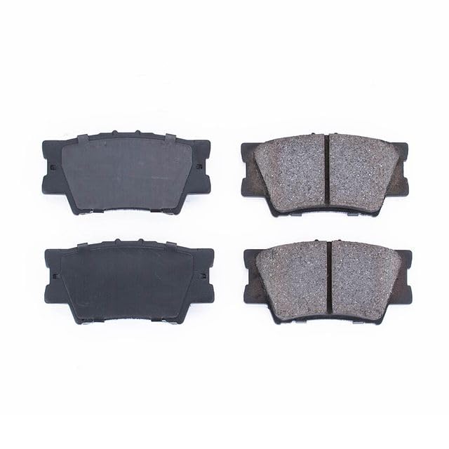 PowerStop Z16 pad face close-up displaying ceramic texture and chamfer benefits