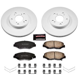 PowerStop Z17 ceramic pad close-up showing low-dust surface for cleaner wheels