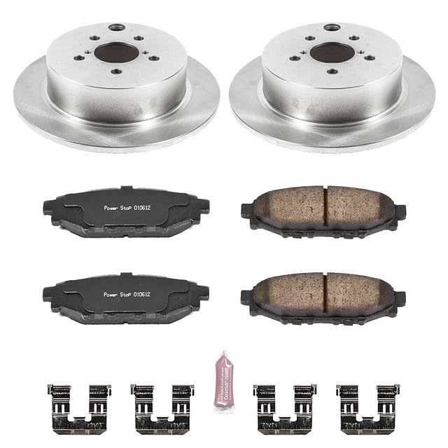 PowerStop ceramic Z17 pad close-up highlighting low-dust surface and quiet performance