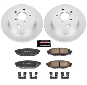 PowerStop Z17 pad close-up revealing ceramic surface and low-dust benefit