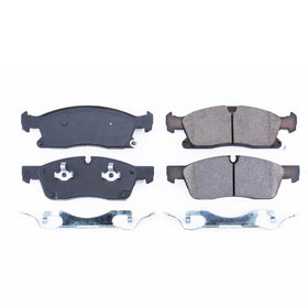 PowerStop Z17 ceramic pad close-up of friction surface for quiet braking