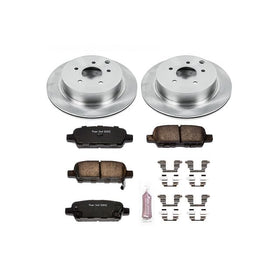 PowerStop Z17 ceramic pad close-up showing chamfered edge and low-dust surface for cleaner wheels