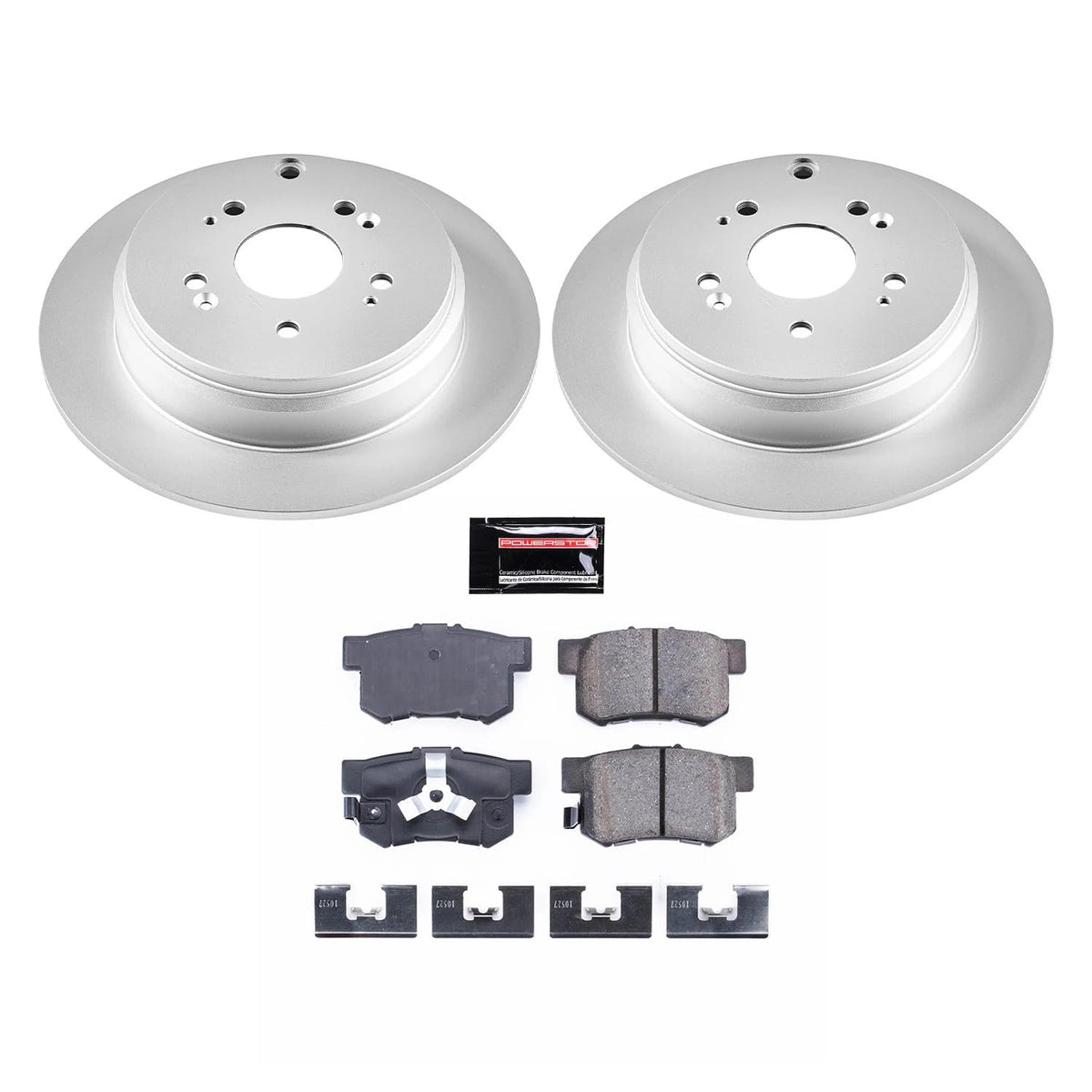 PowerStop rotor close-up GEOMET coating protecting against rust