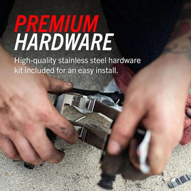 PowerStop Z17 pads next to a ruler illustrating size and fitment for confident purchase