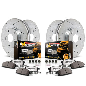 PowerStop kit packaging showing complete front and rear upgrade benefit