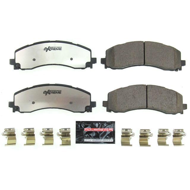 PowerStop Z36 pad front profile displaying shape for direct-fit and improved bite