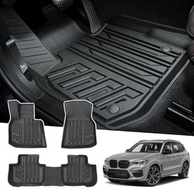 Powerty front driver-side mat showing tailored fit and carpet protection