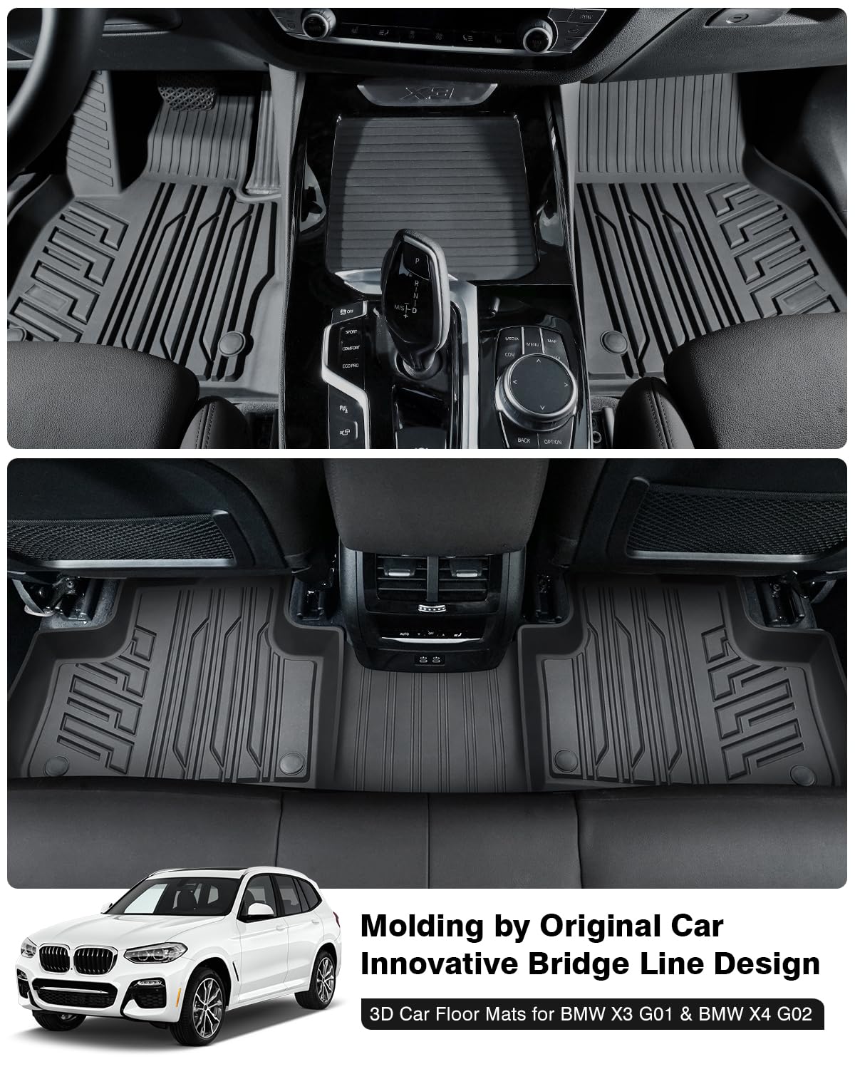 Powerty front passenger-side mat fitted tight for spill containment
