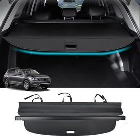 Powerty front view installed in Tiguan showing tidy cargo privacy
