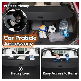 Powerty in use with groceries demonstrating concealed cargo and organization