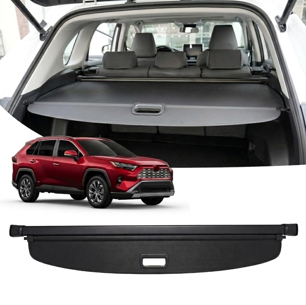 Powerty installed front view showing full trunk privacy and tidy storage