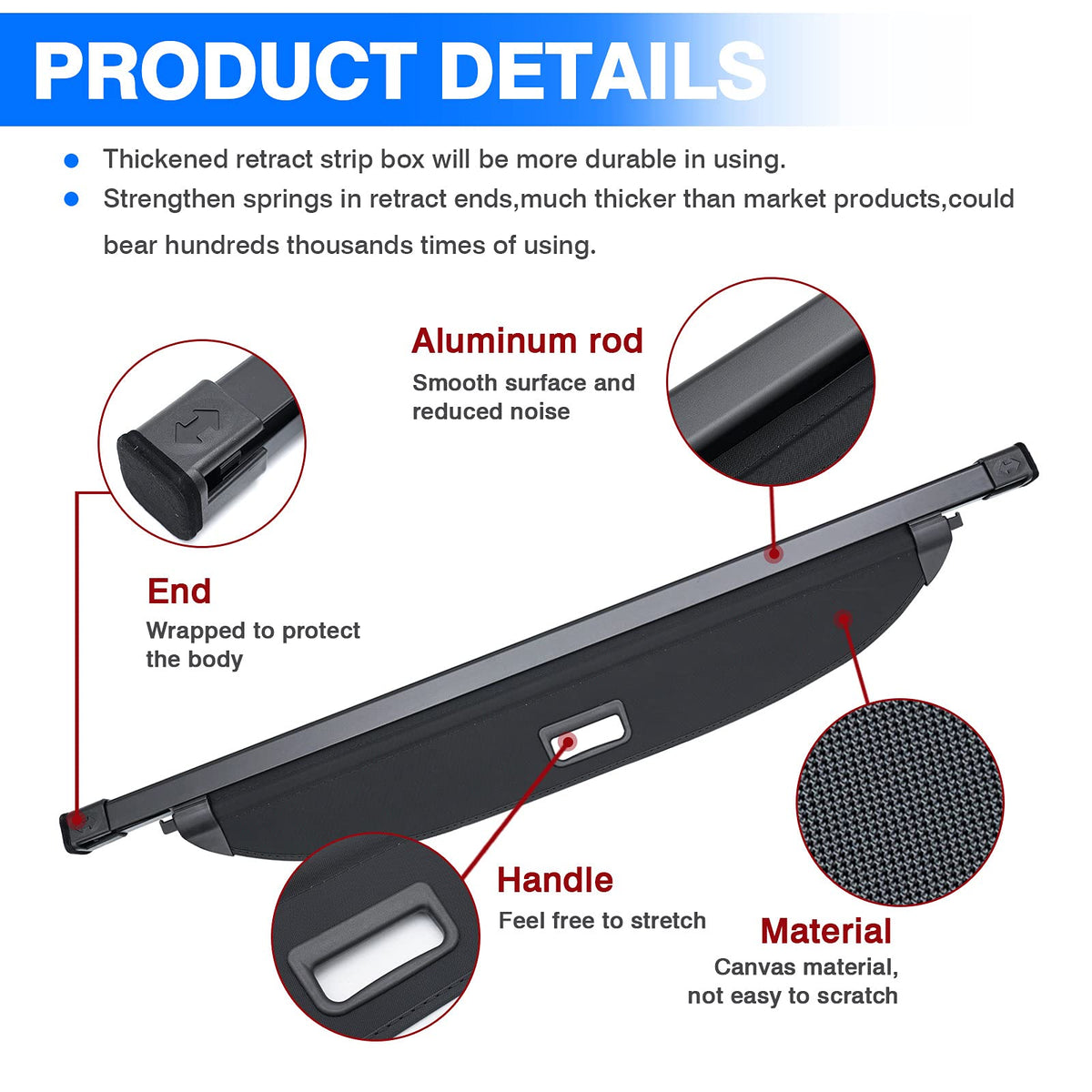 Powerty label and materials closeup shows build quality and chamfered, scratch-free ends