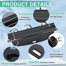 Powerty sueded retract head image reducing noise and protecting trim