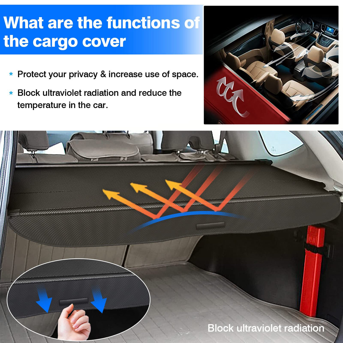 Powerty retractable mechanism detail showing smooth roll action and reliability