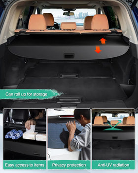 Powerty retractable cover stowed neatly to free full cargo space