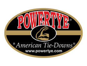 PowerTye folded net beside a hand showing compact size and easy storage benefit