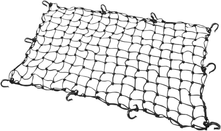 PowerTye front view of packed net showing hooks and mesh securing cargo