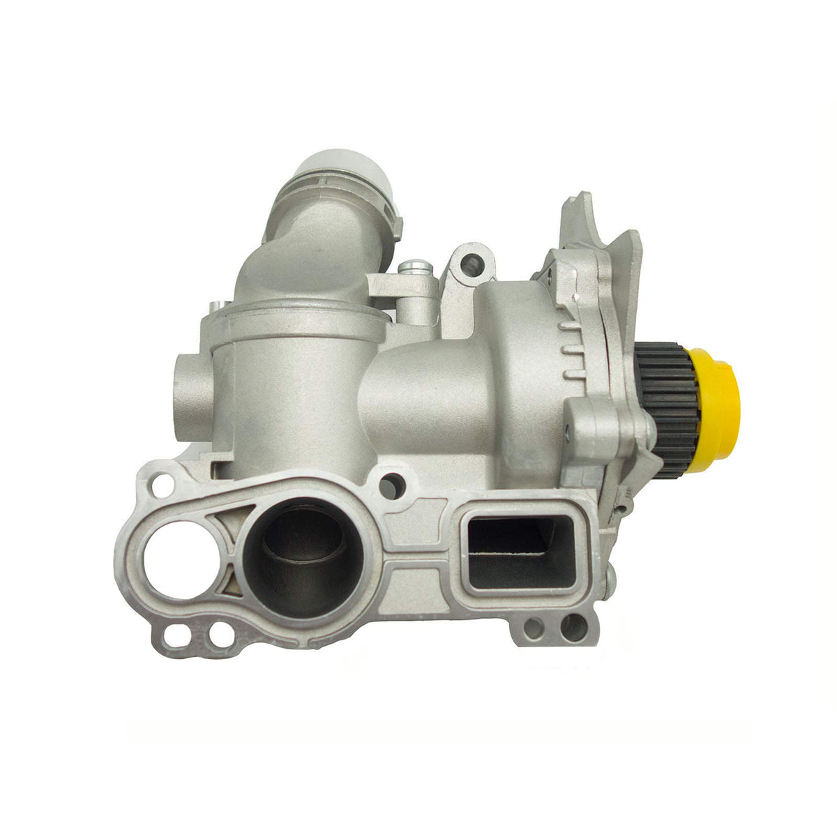 POWERWORKS water pump installed on engine showing correct fit and streamlined service