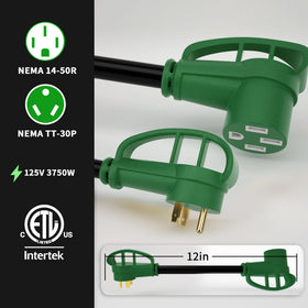 POWGRN close up of ergonomic handle texture for easier grip and secure unplugging