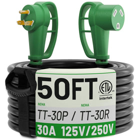 POWGRN front plug and receptacle showing secure connection and safety